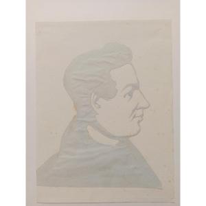Achille Devéria (1800-1857), Portrait en papier découpé