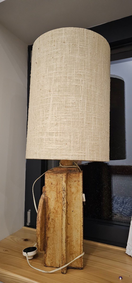 Rare Lampe Par Roger Capron Et Jean Derval En Grès 1970-photo-6