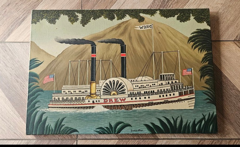Oil On Canvas By André Duranton Naive Painter-photo-4