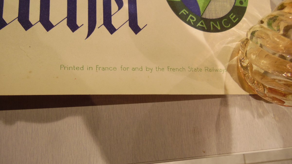 Vintage Advertising Poster Featuring Mont Saint-michel, Tourism, And Railroads-photo-2