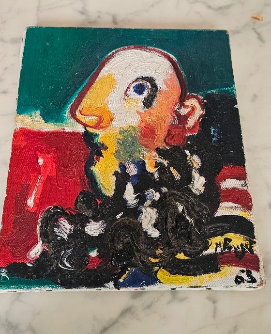 Oil On Canvas Painting By Marcel Pouget, Dated And Signed 1963 -photo-4