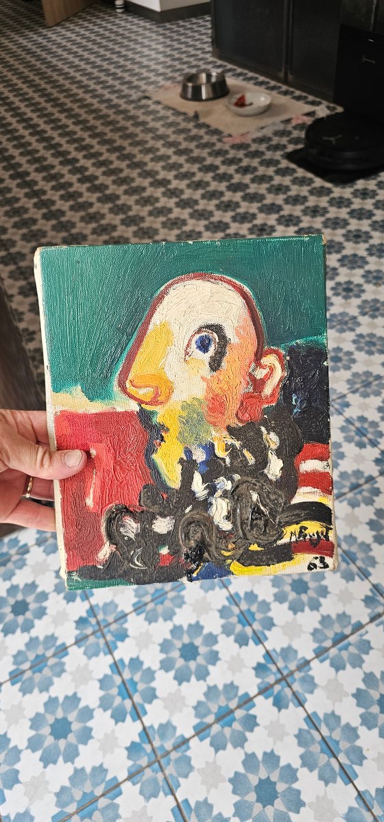 Oil On Canvas Painting By Marcel Pouget, Dated And Signed 1963 -photo-1