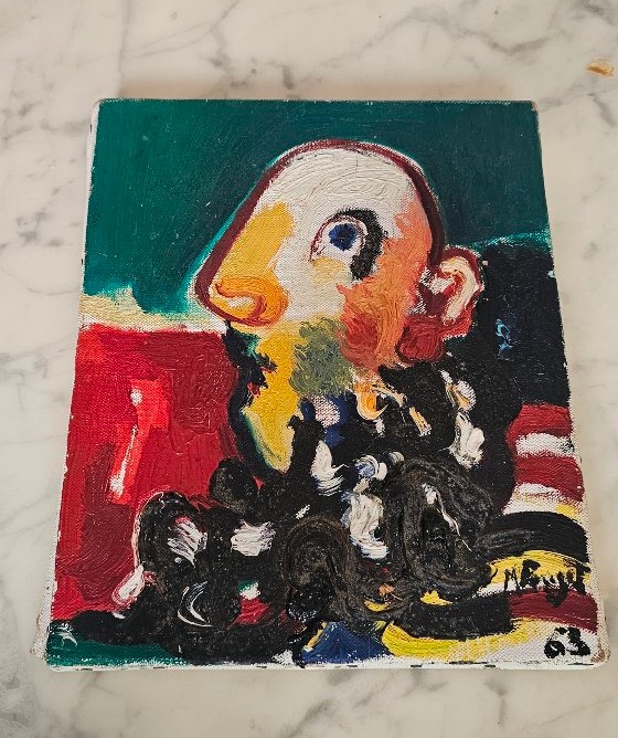 Oil On Canvas Painting By Marcel Pouget, Dated And Signed 1963 