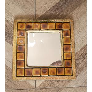 Miroir en ceramique par MITHÉ ESPELT Modèle patio 32cm tres bon etat 