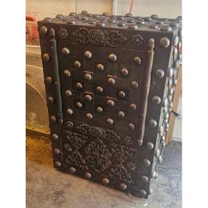 Antique Perreymond Naval Safe With Studs, Marseille, 19th Century