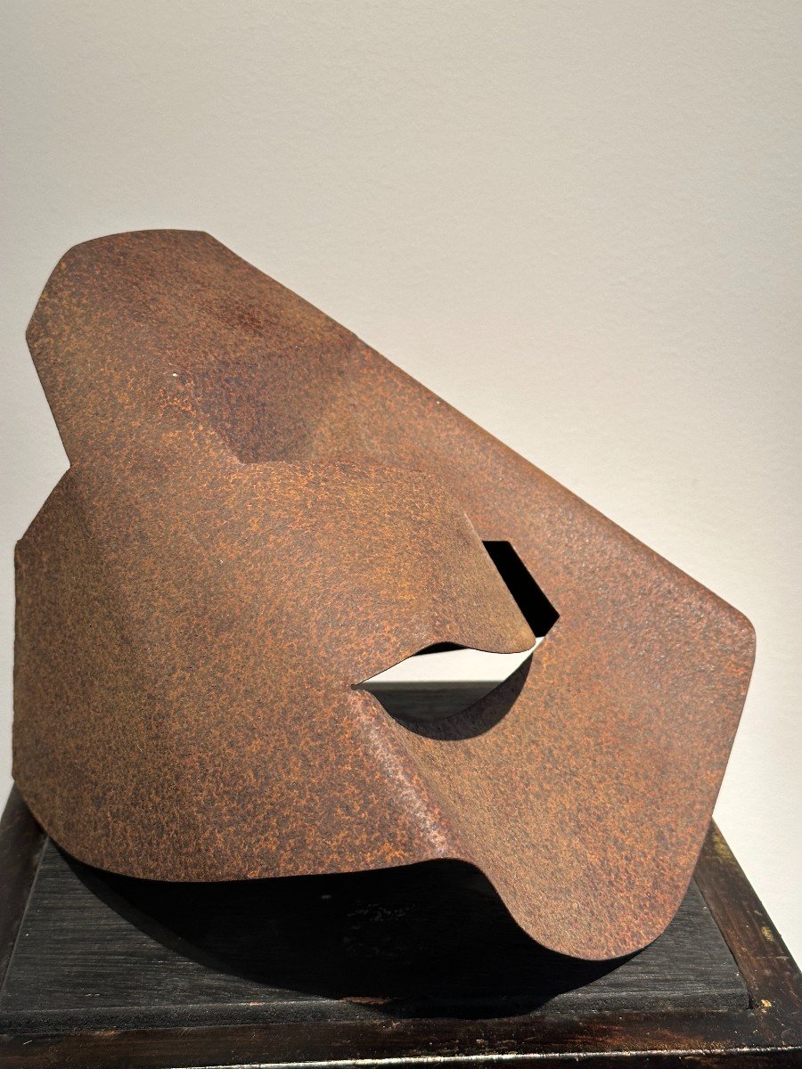 Abstract Corten Steel Sculpture By Jean Paul Moscovino-photo-2