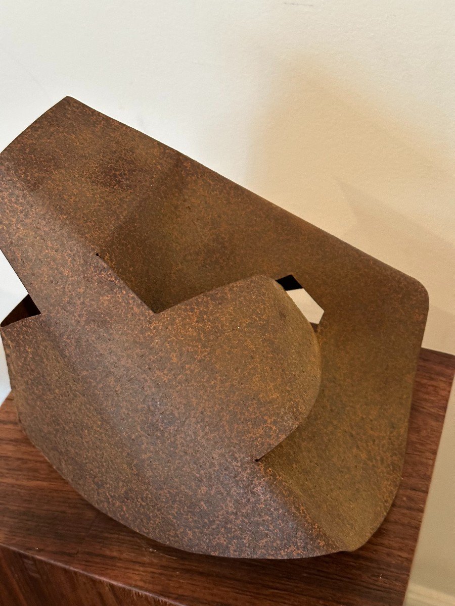 Abstract Corten Steel Sculpture By Jean Paul Moscovino-photo-3