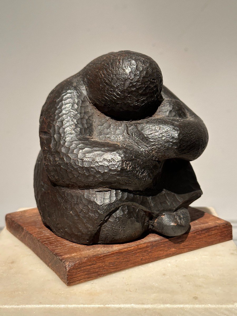 Maternité, Sculpture En Taille Directe d'Henri-paul Rey -photo-2