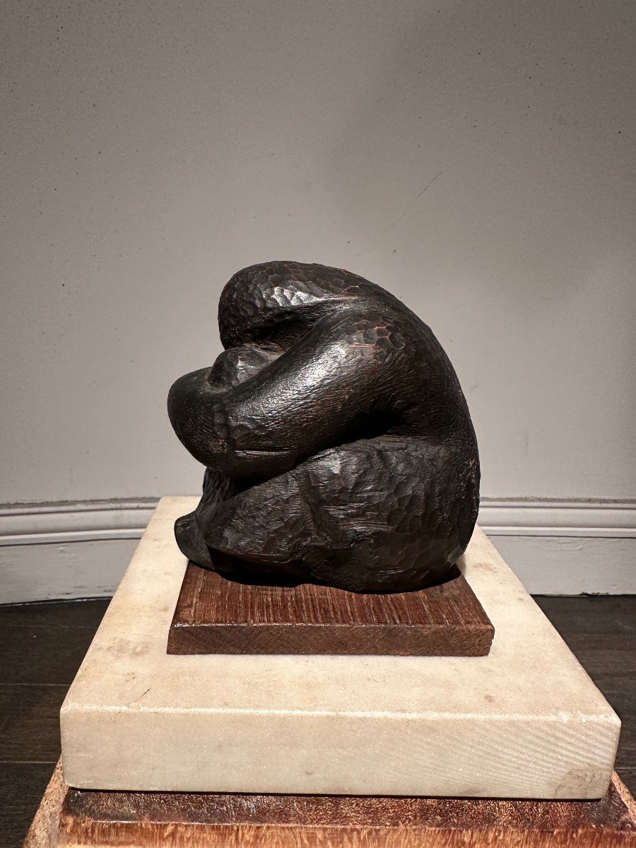 Maternité, Sculpture En Taille Directe d'Henri-paul Rey -photo-4