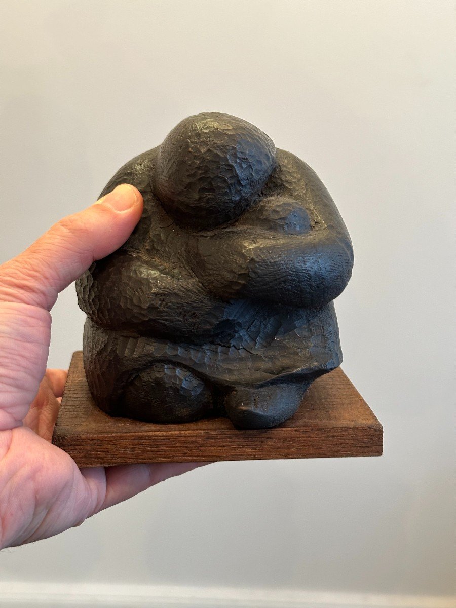 Maternité, Sculpture En Taille Directe d'Henri-paul Rey -photo-3