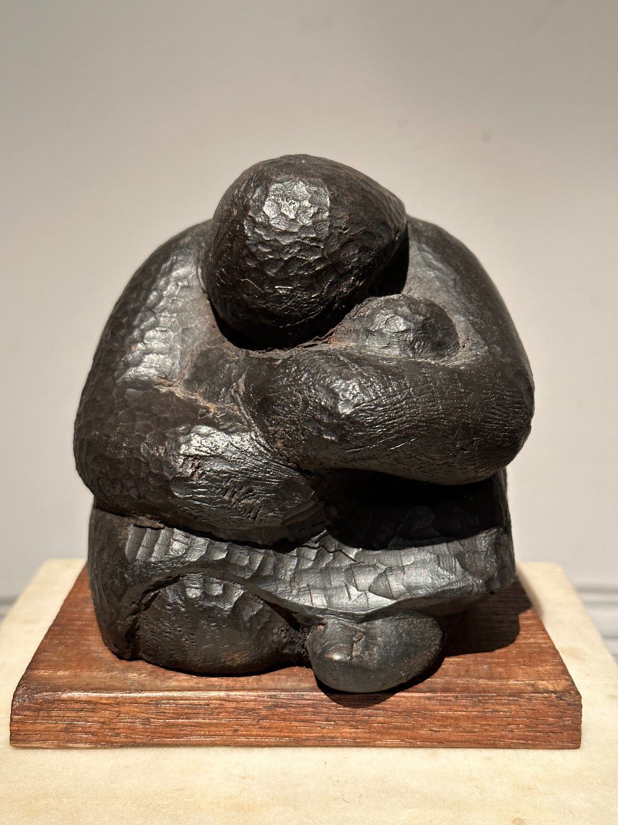 Maternité, Sculpture En Taille Directe d'Henri-paul Rey 