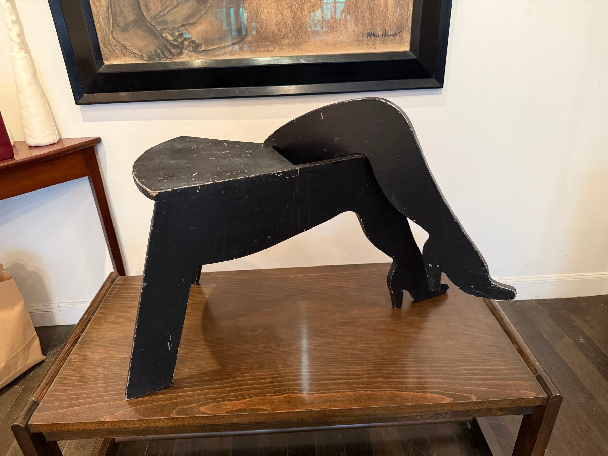 Surrealist Stool By Jean Claude Biraben Circa 1970 -photo-3