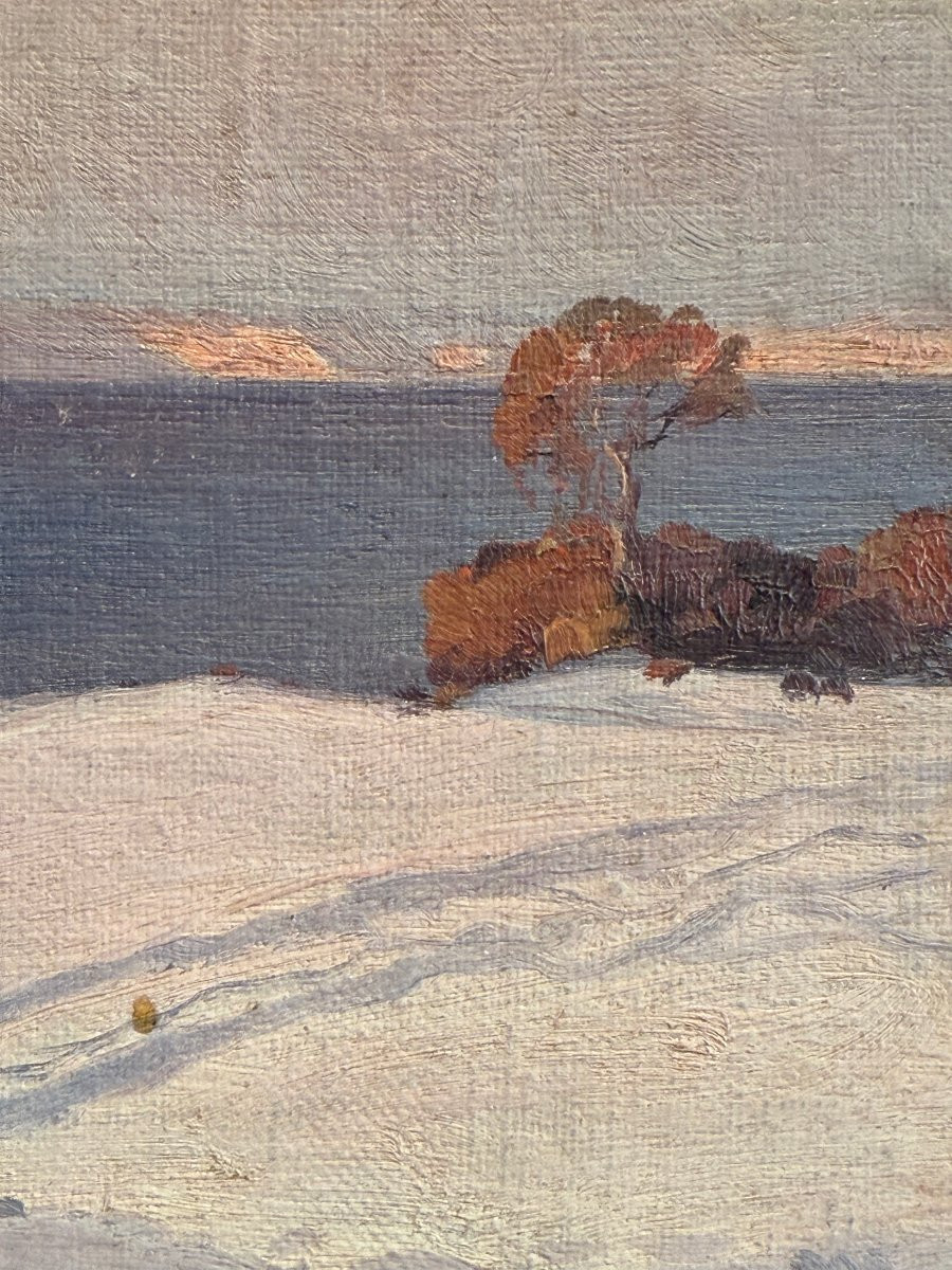 Paysage , Huile Sur Toile Marouflée Sur Carton , d'Aleksei Vasilievich Hanzen  -photo-1