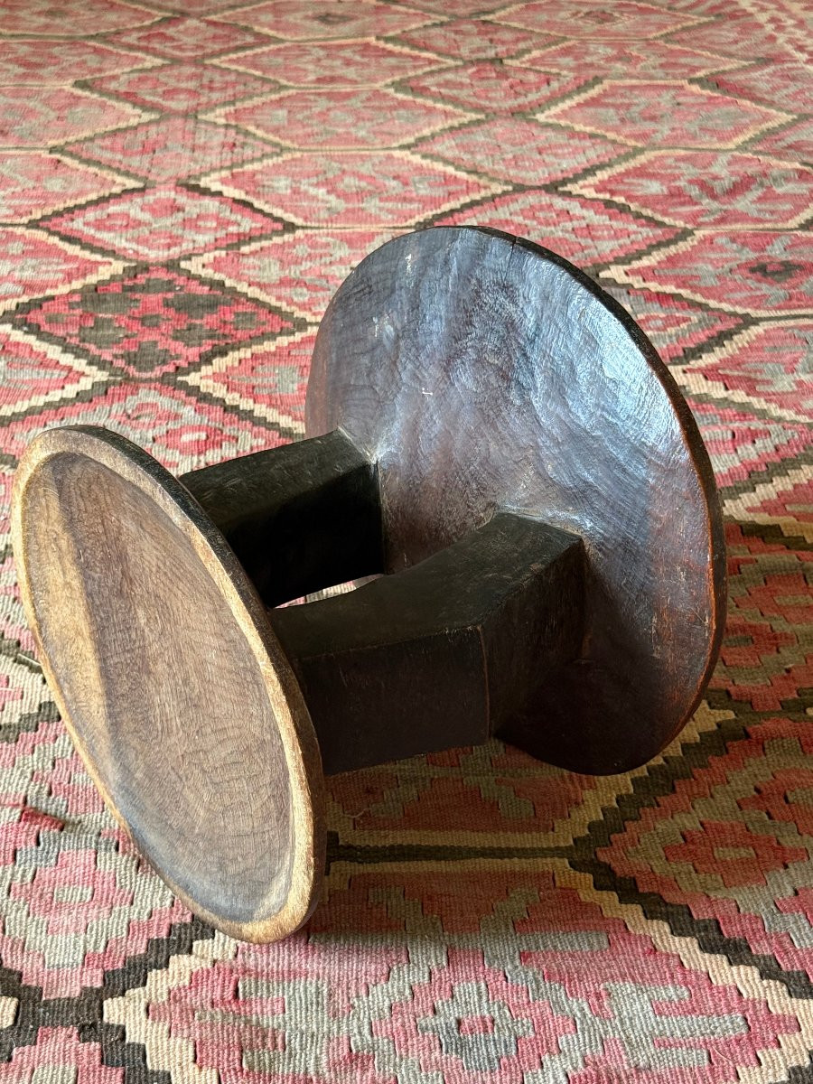 Tabouret Africain De La Rd Congo Vers 1950  -photo-5