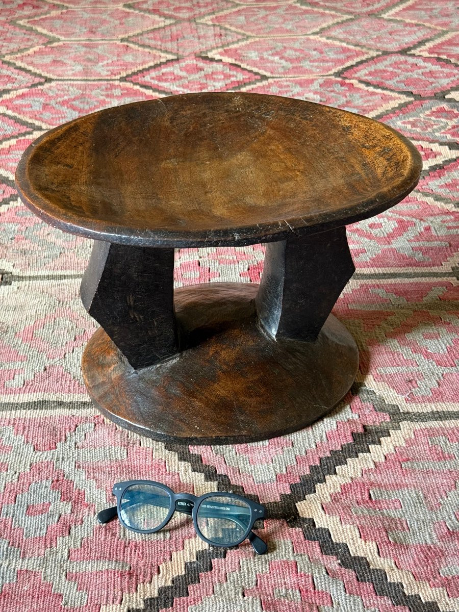 Tabouret Africain De La Rd Congo Vers 1950  -photo-6