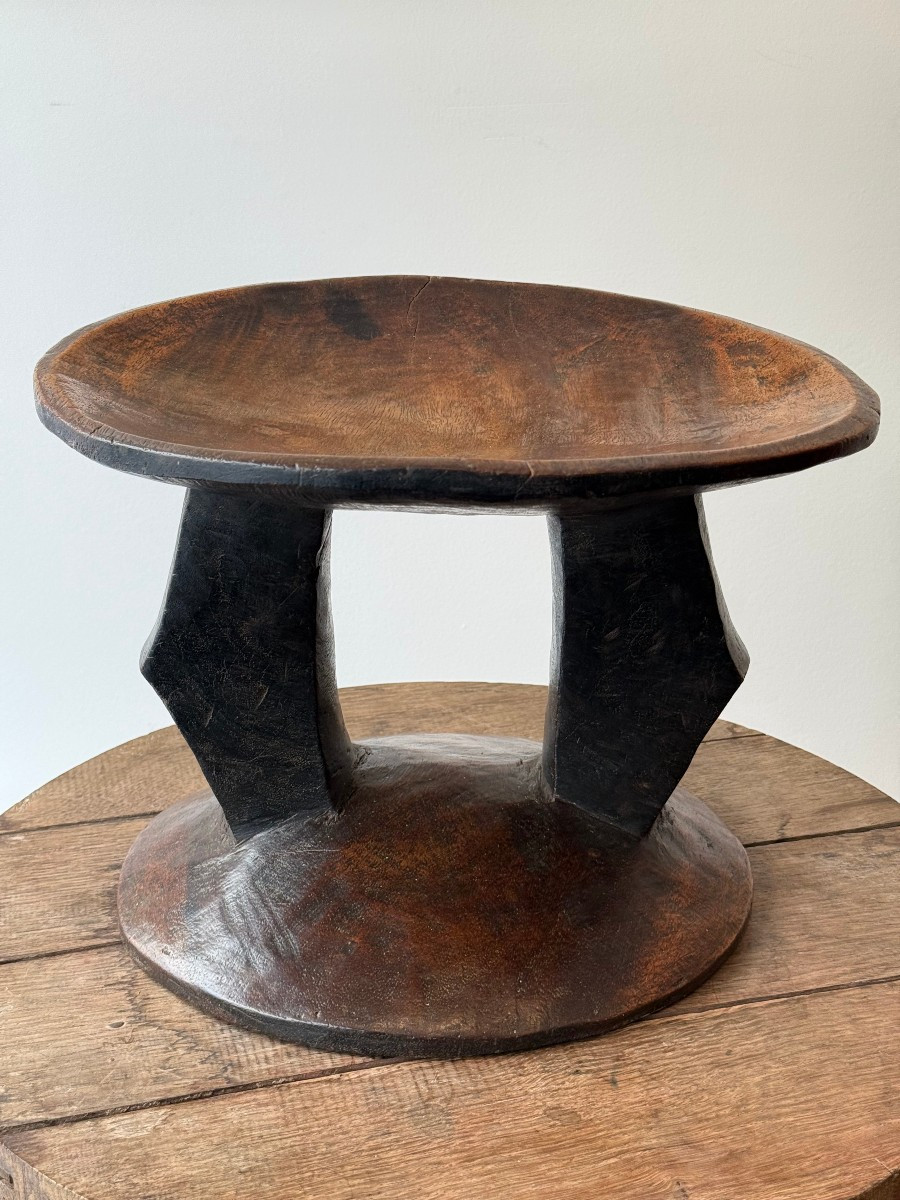 Tabouret Africain De La Rd Congo Vers 1950  