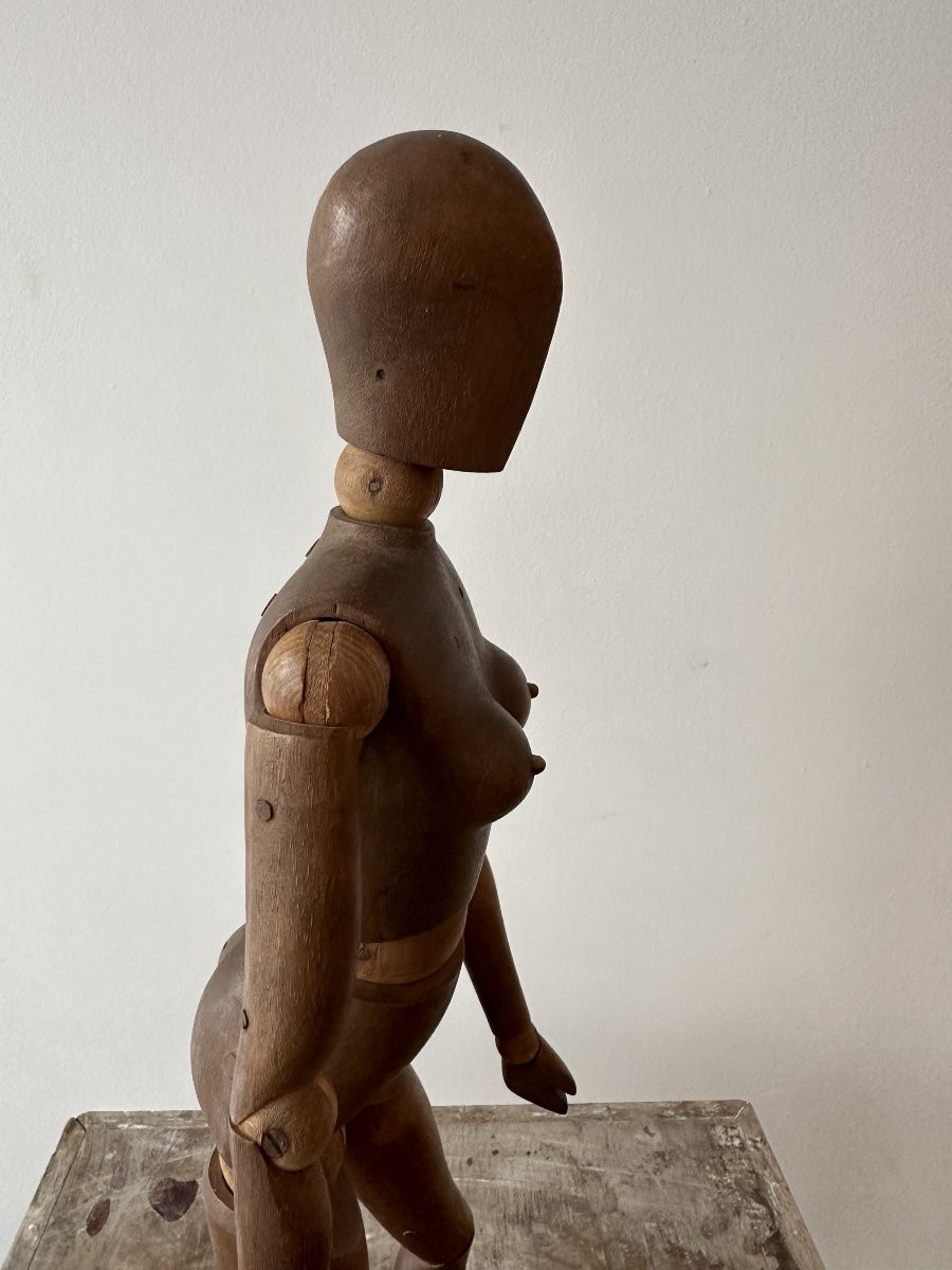 Paire de Mannequins de peintre modèle masculin et féminin , Italie années 50-photo-1
