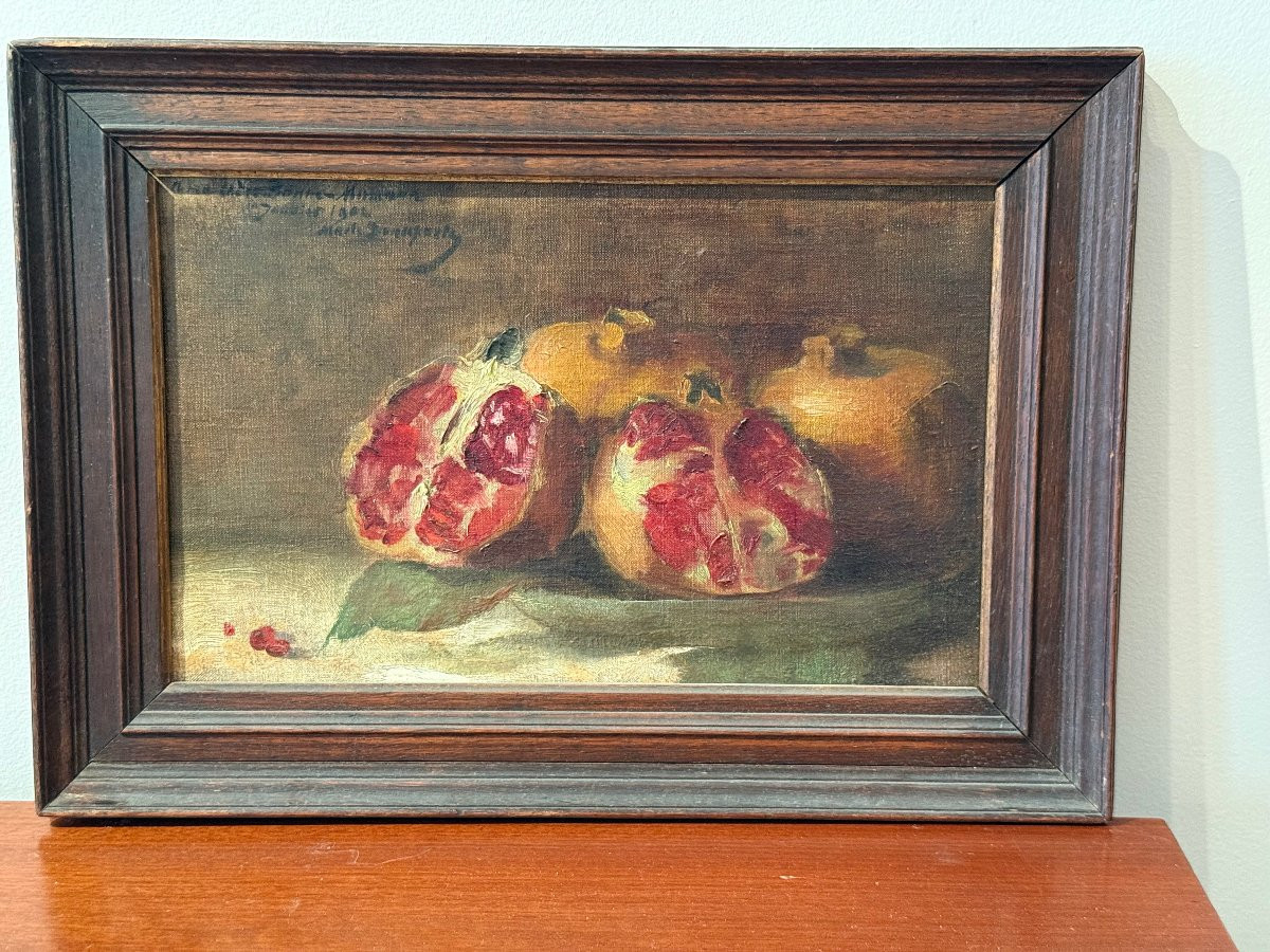 Les Grenades, Oil On Canvas By Maurice Bompard -photo-4