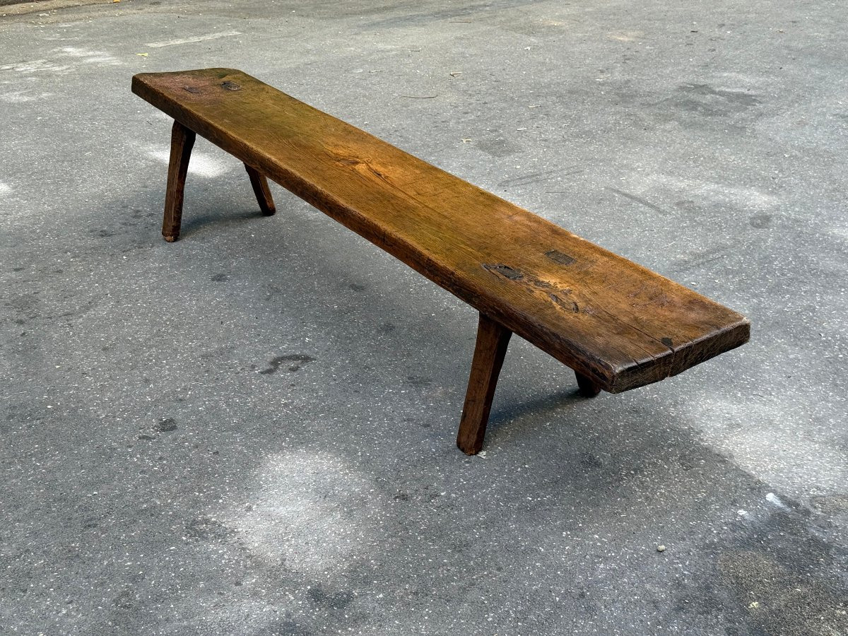 Large Brutalist Bench, Alpine Work, Italy Circa 1880-photo-1