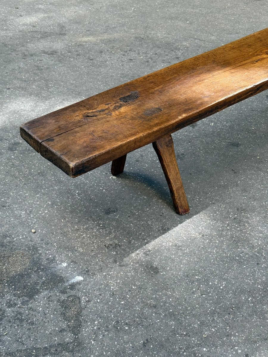 Large Brutalist Bench, Alpine Work, Italy Circa 1880-photo-4