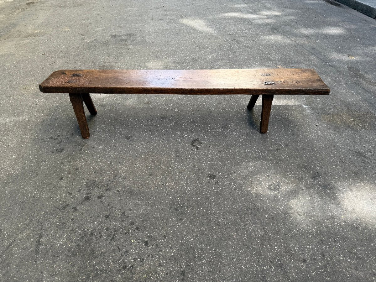 Large Brutalist Bench, Alpine Work, Italy Circa 1880-photo-5