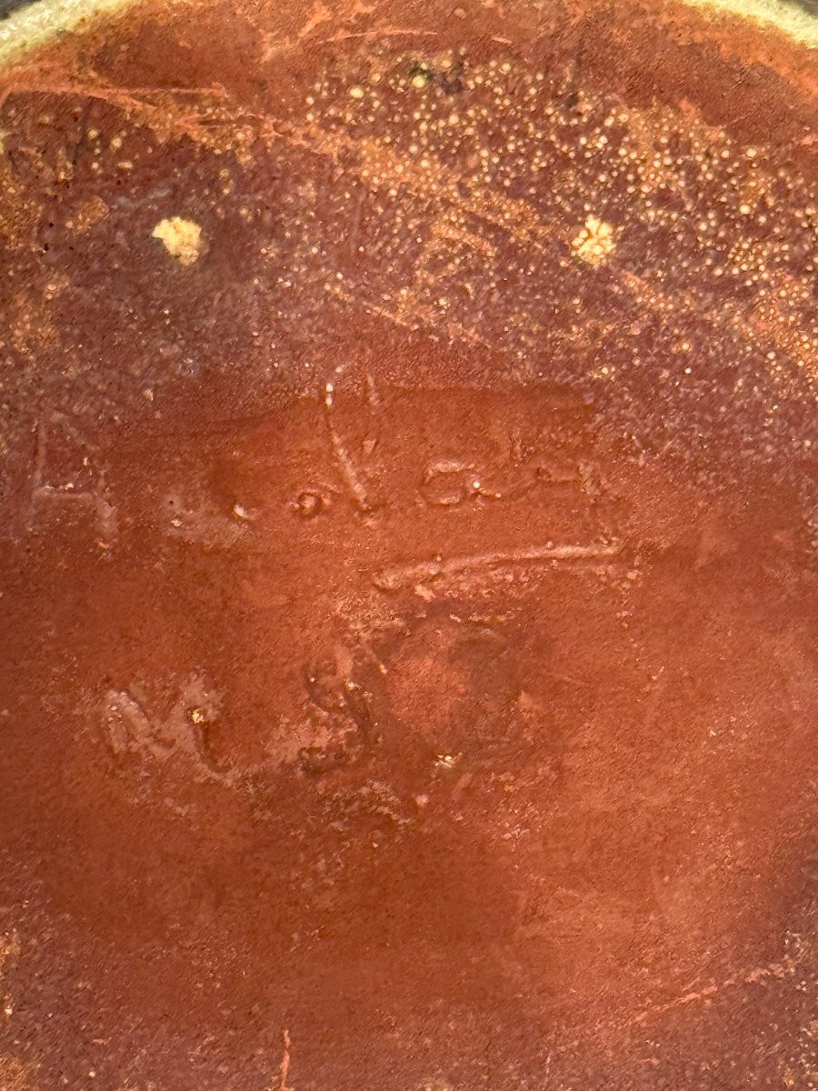 Large Trilobed Cup From The Potters Of Accolay Circa 1950-photo-2