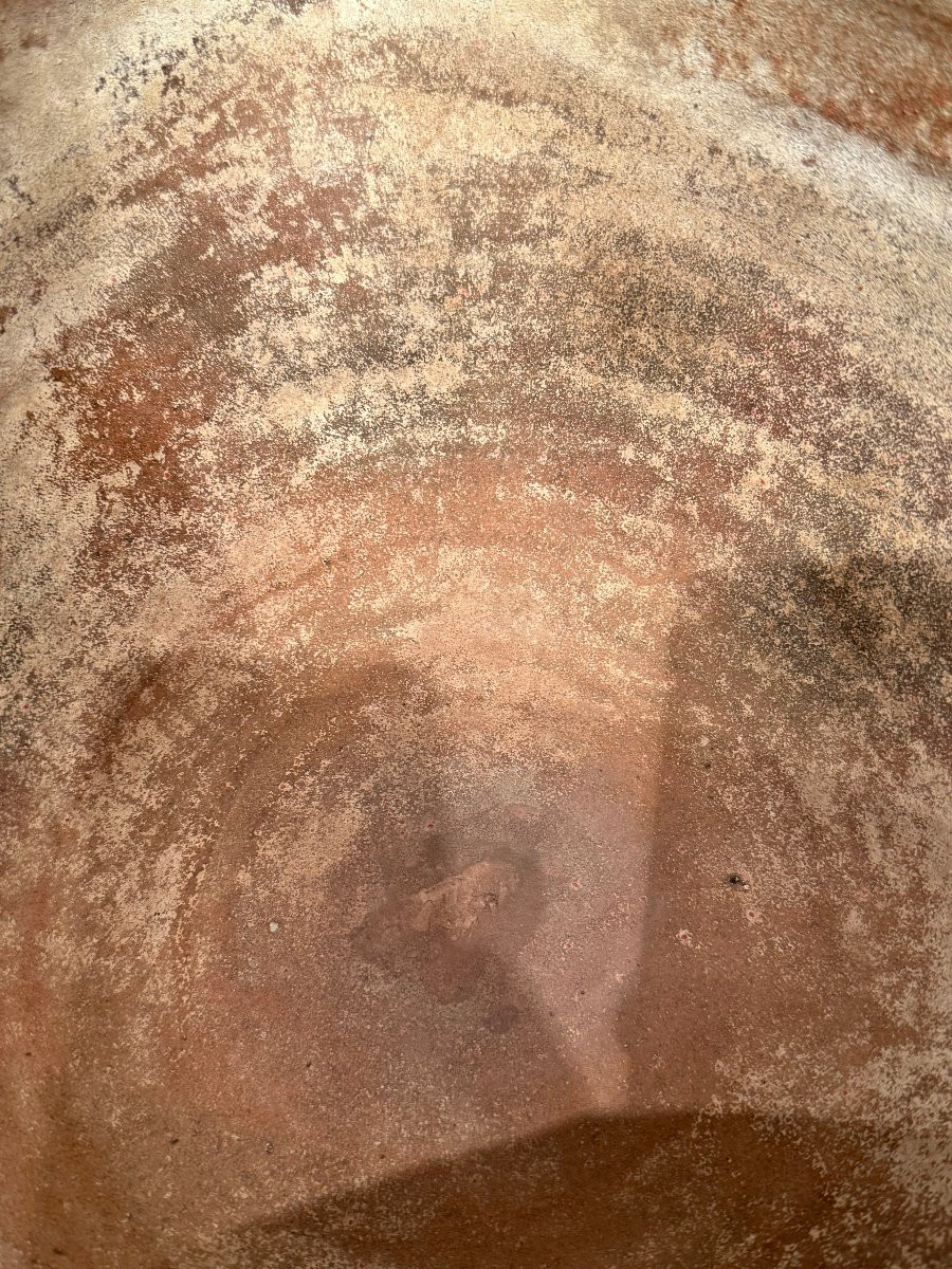 Large Trilobed Cup From The Potters Of Accolay Circa 1950-photo-4