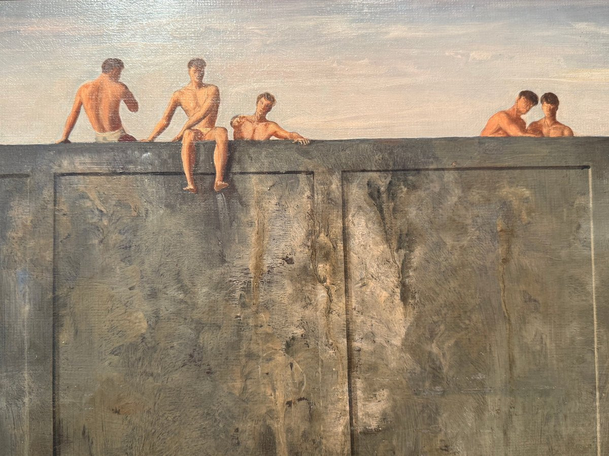 Aldo Pagliacci, huile sur bois, 1954 -photo-1