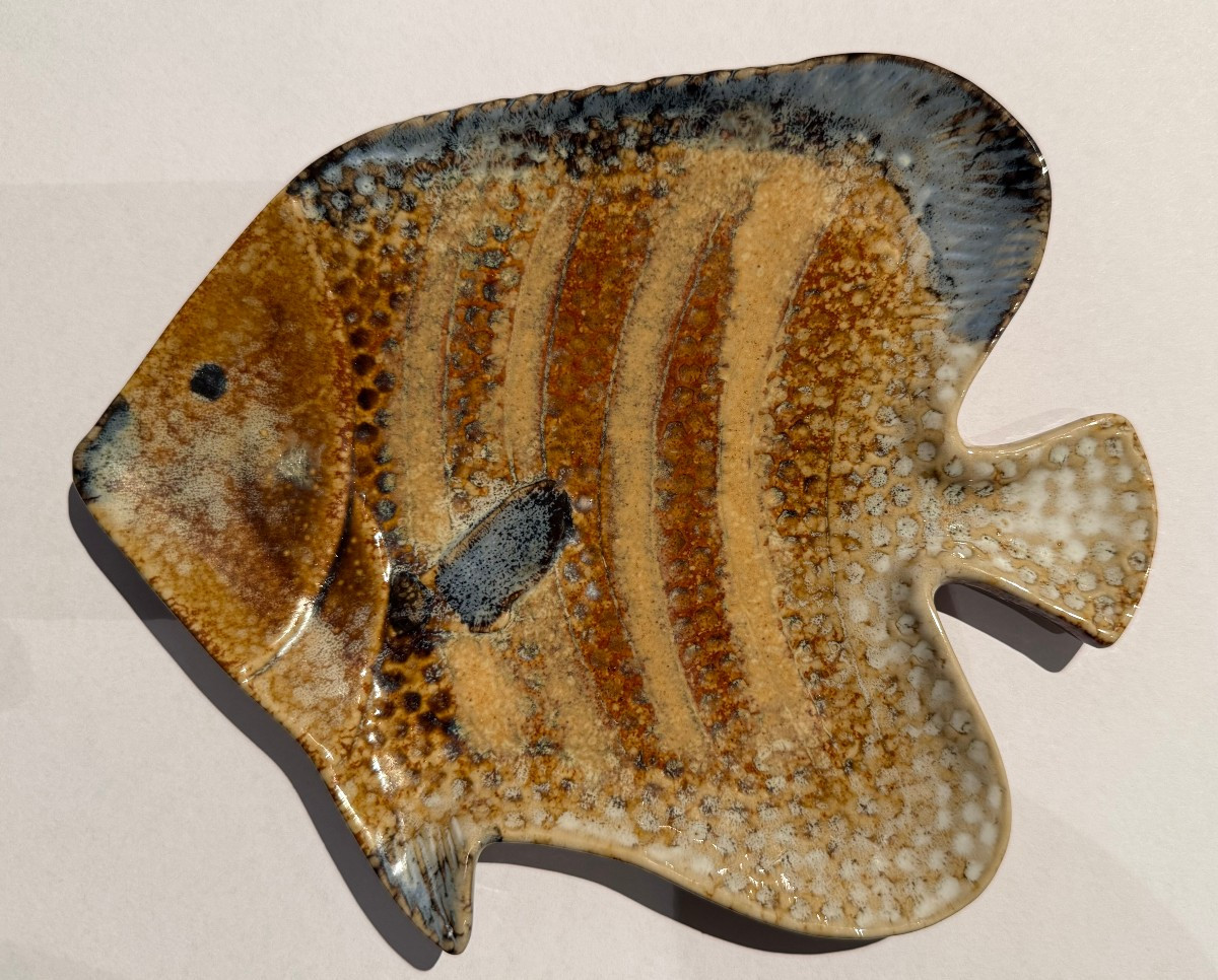 Ceramic Plate Depicting An Exotic Fish 