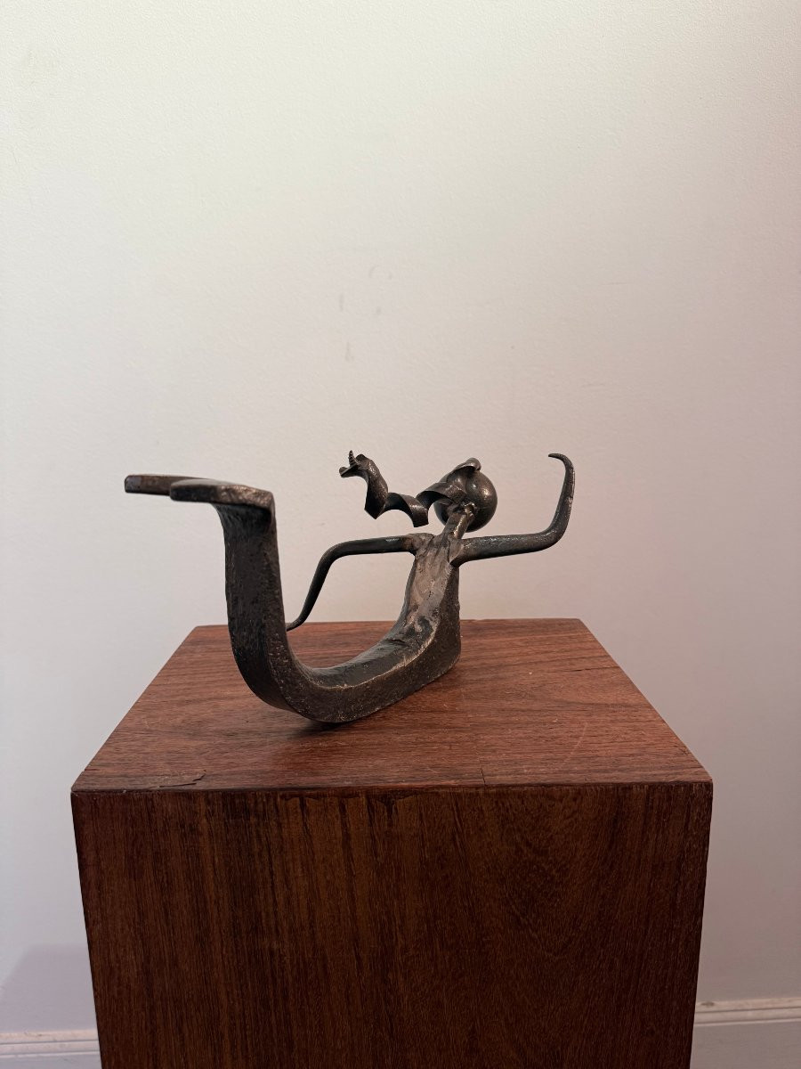 La petite sirène, art populaire, travail de forgeron vers 1950 -photo-4