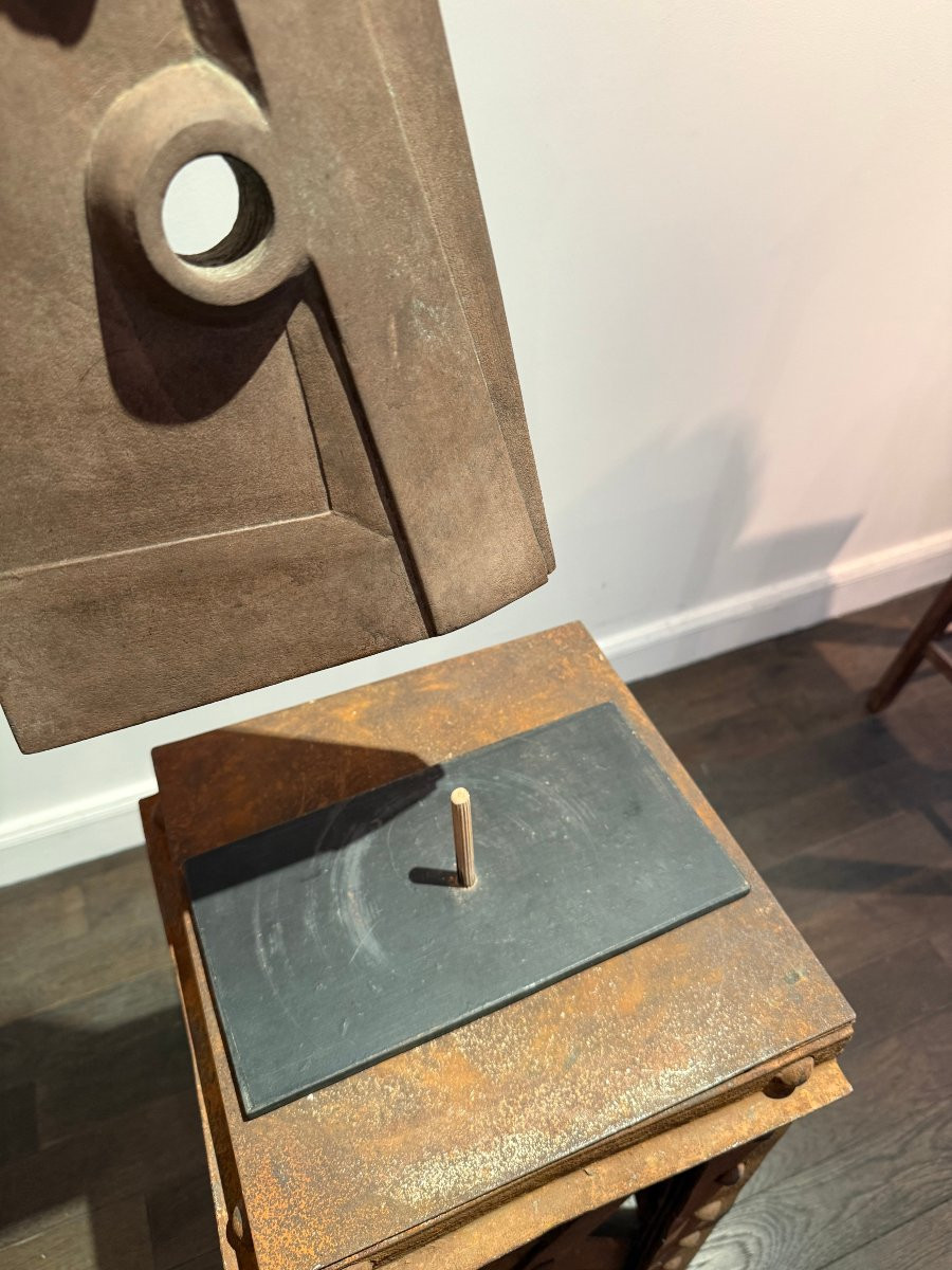 Sculpture abstraite en grès d'Alain Blanchard circa 1970 -photo-4