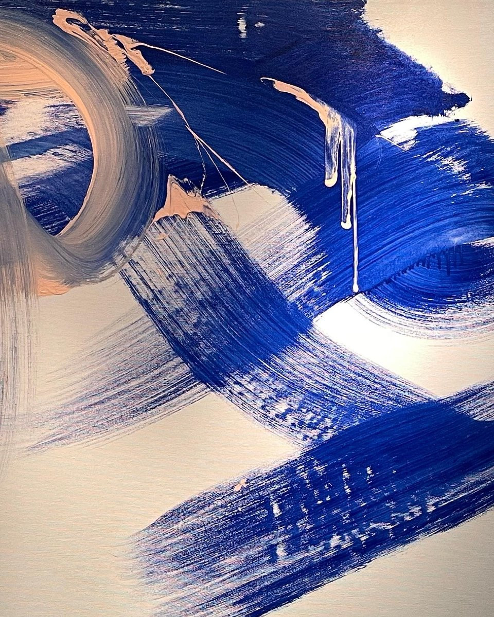 Composition By Albino Pitti, Lyrical Abstraction, Signed, Titled And Dated 1996-photo-2