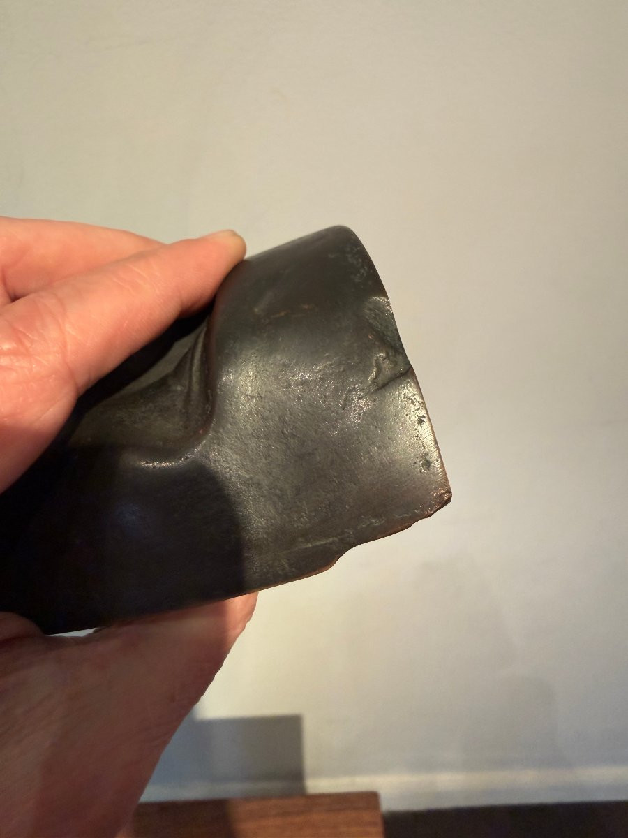 Petit portrait en bronze,  vraissemblablement Napoleon Bonaparte circa 1850-photo-4