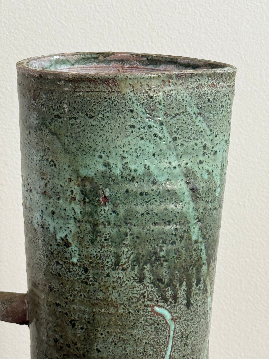 Grand pichet en céramique , travail anonyme français des années 50-60-photo-1