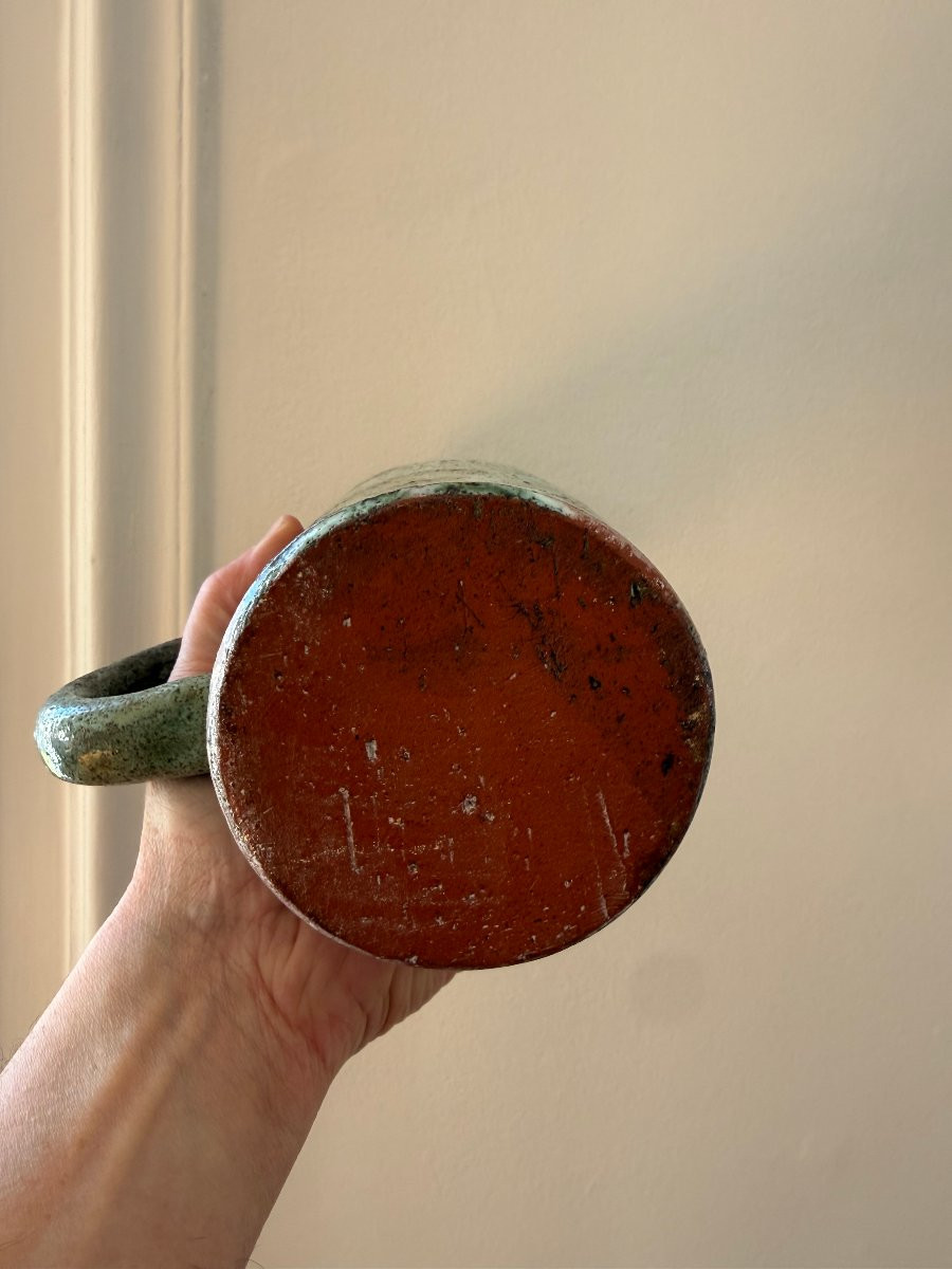 Grand pichet en céramique , travail anonyme français des années 50-60-photo-4