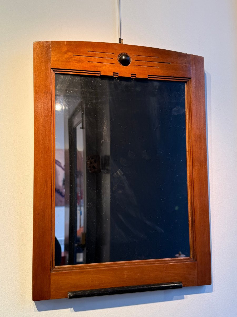 Pair Of Maple Wood Mirrors, Northern Italy Circa 1910-photo-2