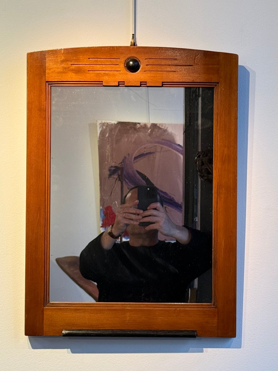 Pair Of Maple Wood Mirrors, Northern Italy Circa 1910-photo-4