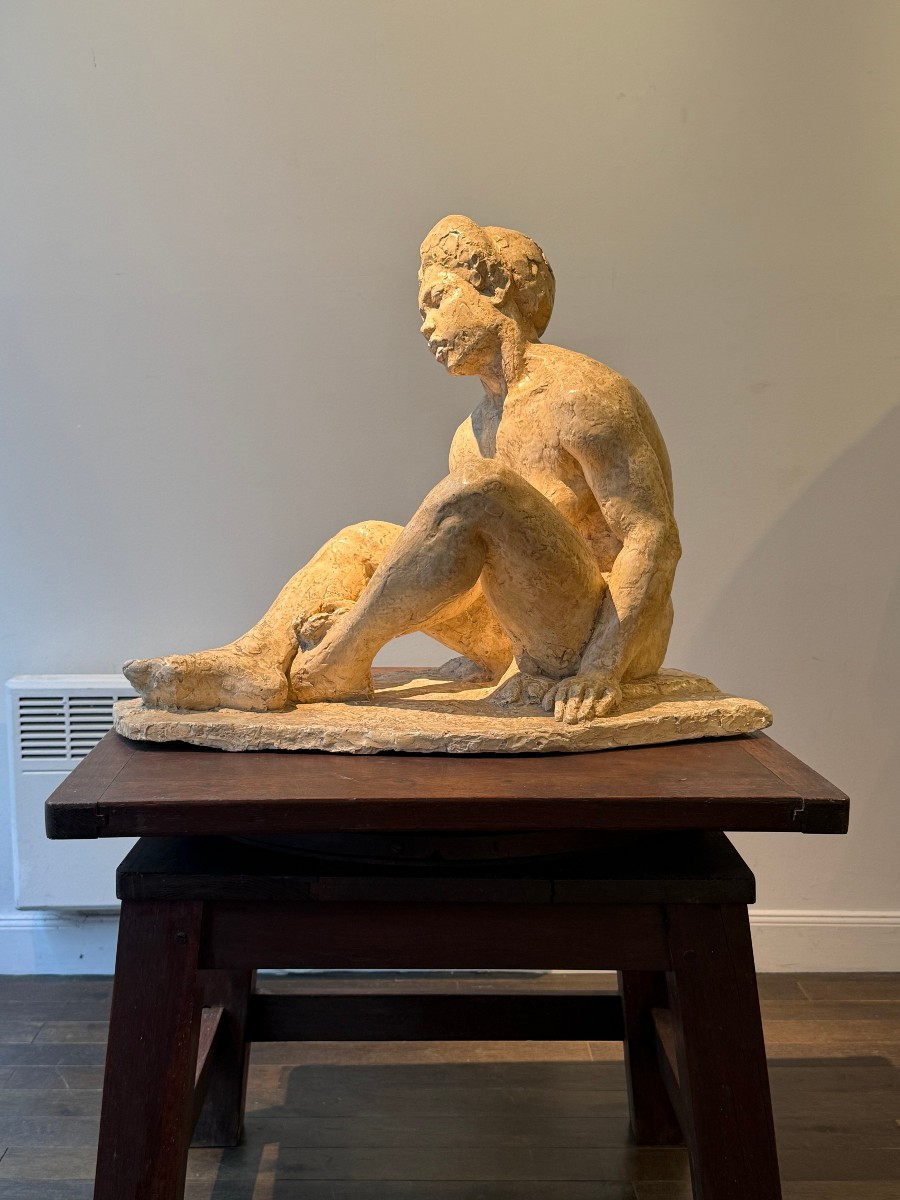 Grand platre africaniste début XXe dans le gout de Herbert Ward 