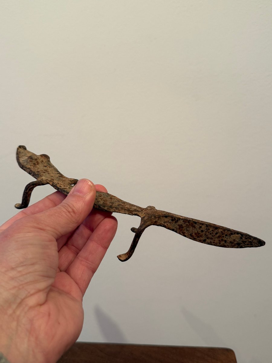 crocodile en fer forgé, Lobi, Afrique de l'Ouest vers 1950-60-photo-2