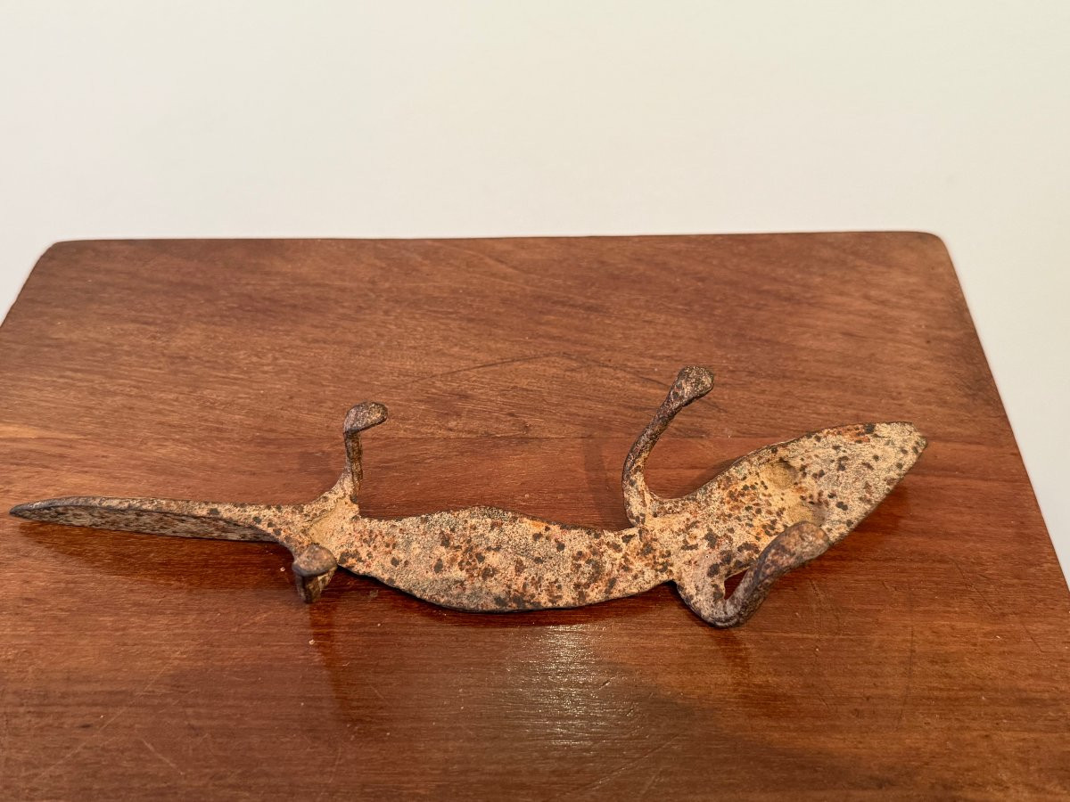 crocodile en fer forgé, Lobi, Afrique de l'Ouest vers 1950-60-photo-3