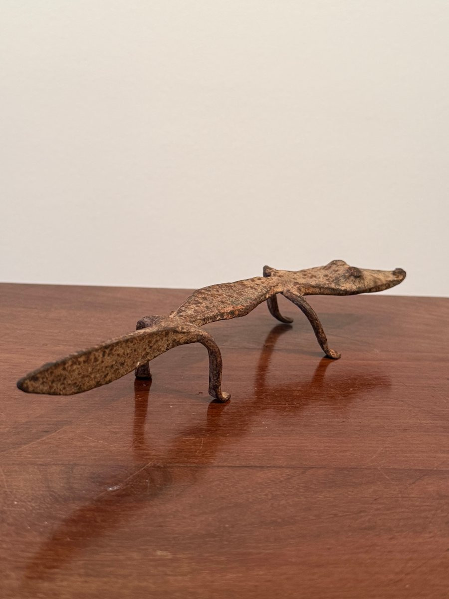 crocodile en fer forgé, Lobi, Afrique de l'Ouest vers 1950-60-photo-4