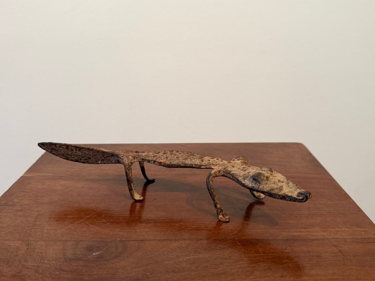 crocodile en fer forgé, Lobi, Afrique de l'Ouest vers 1950-60