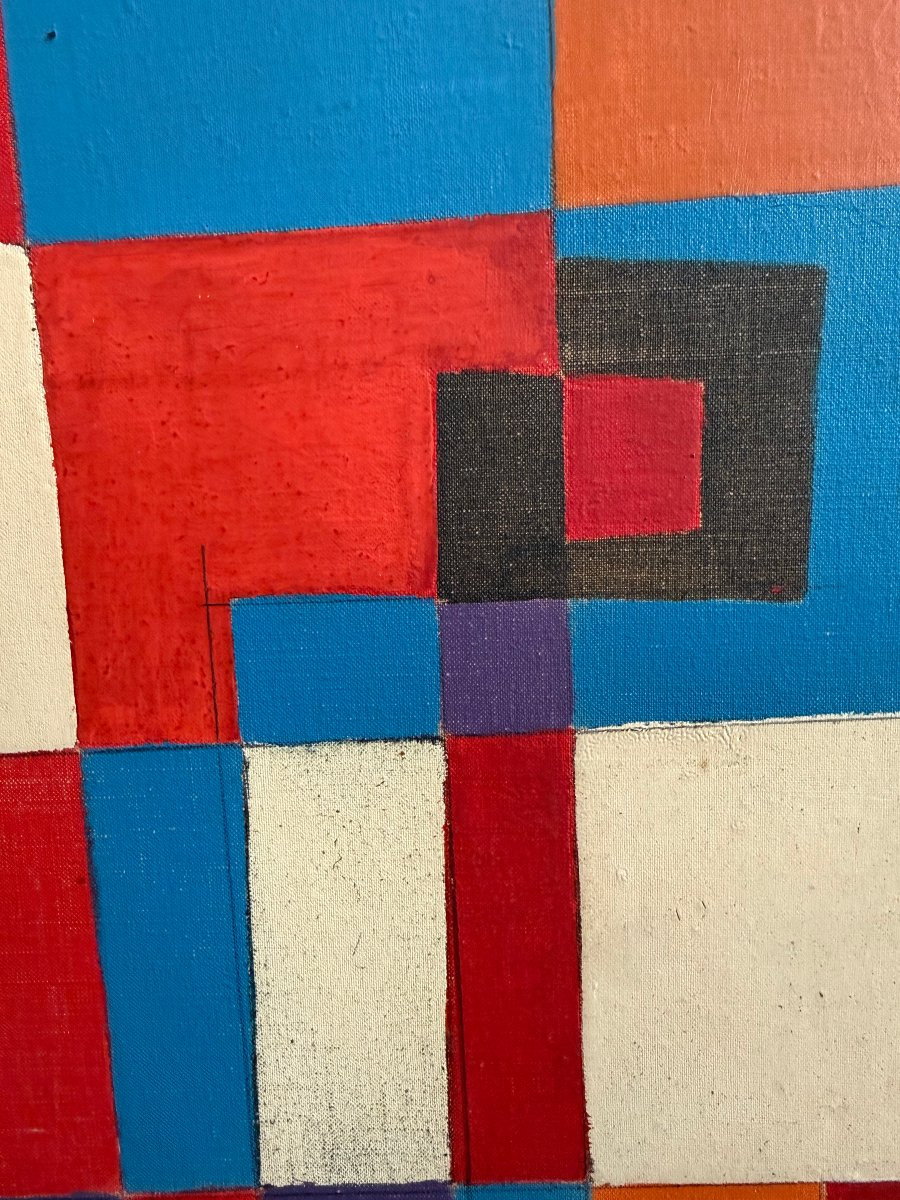 Composition géométrique, abstraction circa 1960-photo-4