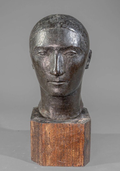 Portrait du peintre Marie Jolinon par Marcel Gimond , bronze vers 1930