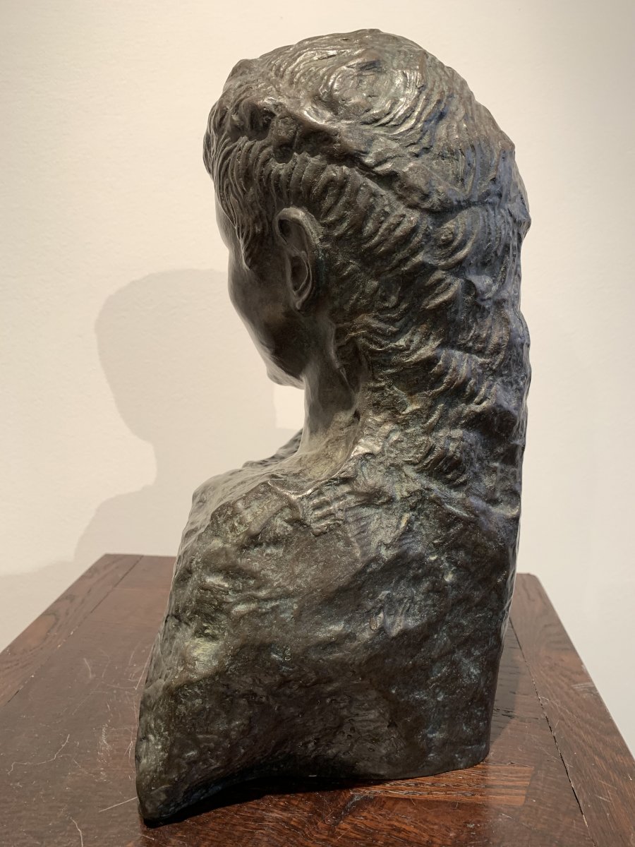 Le Faune Riant Sculpture En Bronze Par André Abbal -photo-1