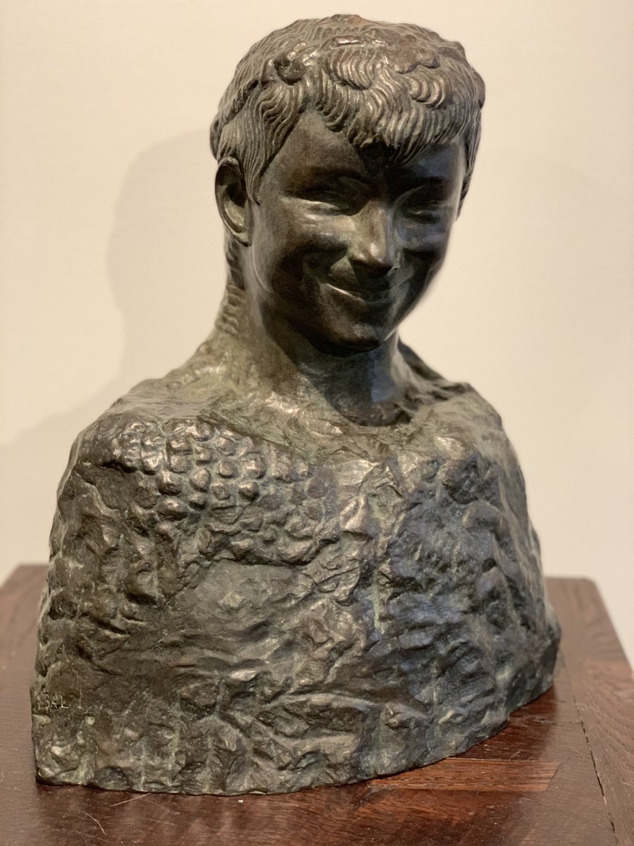 Le Faune Riant Sculpture En Bronze Par André Abbal 