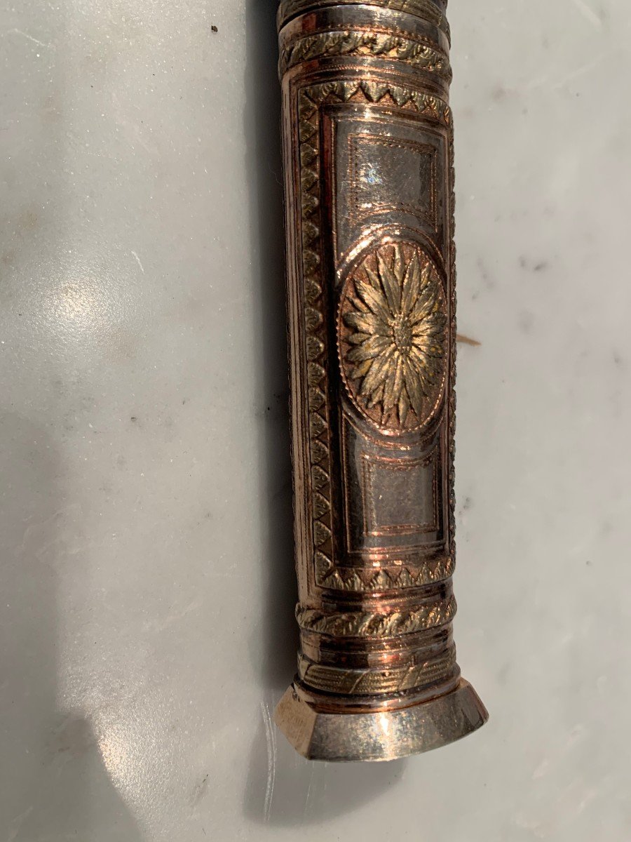 Etui à Cire En Vermeil De Style Louis XVI-photo-3