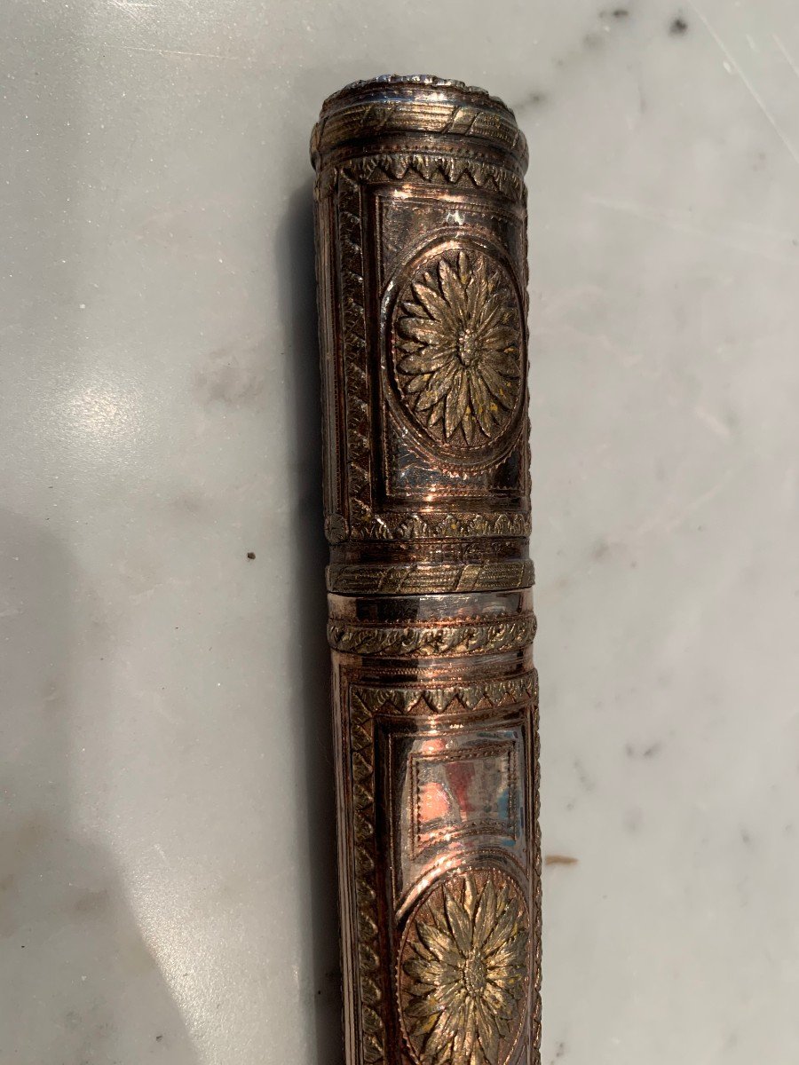 Etui à Cire En Vermeil De Style Louis XVI-photo-4