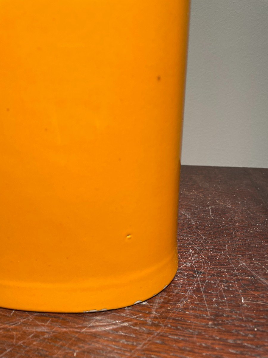Vase en céramique jaune Italie années 60 -photo-3