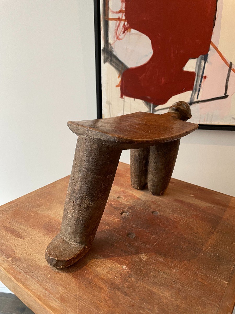 Anthropomorphic African Stool Circa 1950-photo-3